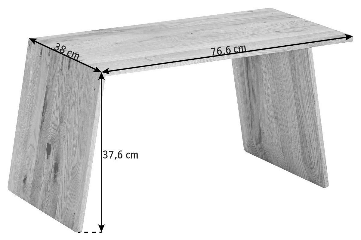 BEISTELLTISCH in Holz 76,6/38/37,6 cm  - Eichefarben, Design, Holz (76,6/38/37,6cm) - TEAM 7