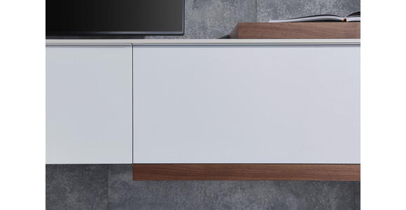 WOHNWAND in Grau, Weiß, Eichefarben - Eichefarben/Weiß, Design, Holzwerkstoff (300/194/47cm) - Dieter Knoll