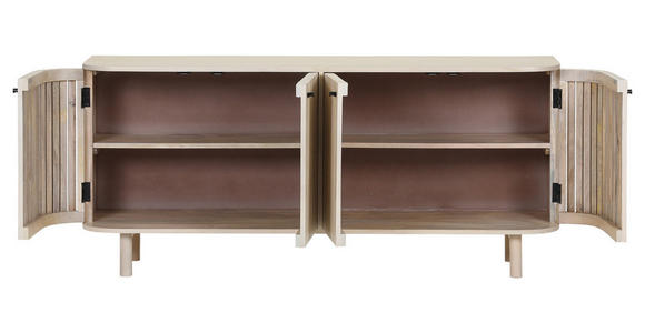 SIDEBOARD  in 160/70/47 cm  - Eichefarben/Schwarz, Design, Holz (160/70/47cm) - Landscape