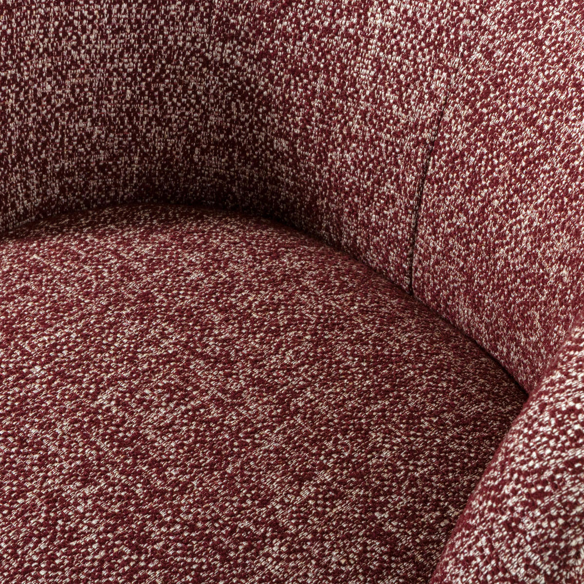 SESSEL in Webstoff Bordeaux  - Bordeaux/Schwarz, Design, Kunststoff/Textil (70/68/77cm) - Livetastic