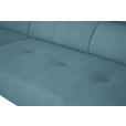 ECKSOFA in Feincord Türkis  205/280 cm  - Türkis/Schwarz, Design, Textil/Metall (205/280cm) - Xora