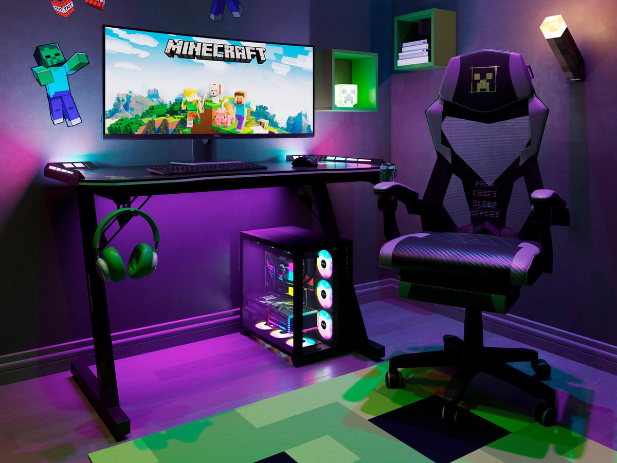 KINDERTEPPICH  - Grün, MODERN, Textil (120/120/2cm) - Minecraft