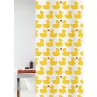 SPRCHOVÝ ZÁVĚS, 180/200 cm - žlutá, Basics, plast (180/200cm) - Grund