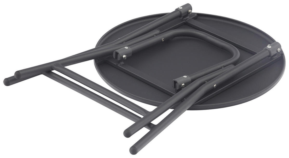 BALKONSET Anthrazit 3-teilig  - Anthrazit, KONVENTIONELL, Kunststoff/Metall