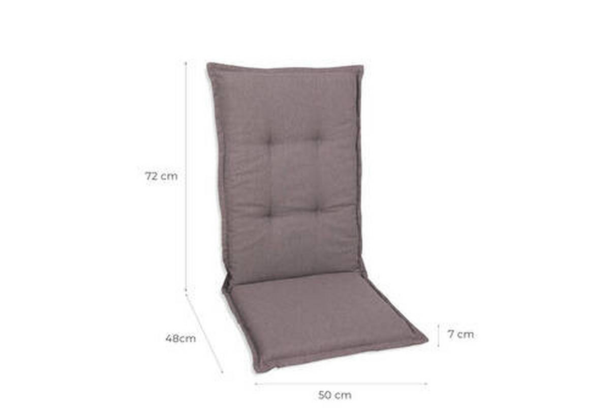 SESSELAUFLAGENSET Uni  - Taupe, Basics, Textil (50/7/120cm)