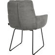 ARMLEHNSTUHL  Stoffauswahl, Typenauswahl, Gestellauswahl Cord  - Schwarz/Grau, Design, Textil/Metall (63/90/69cm) - Johann Jakob