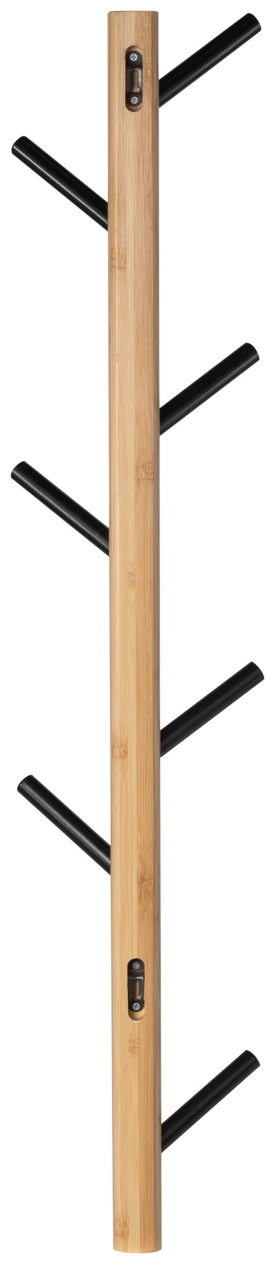 ŠATNÍ STOJAN - černá/přírodní barvy, Design, přírodní materiály (18,5/98/12,5cm) - MID.YOU