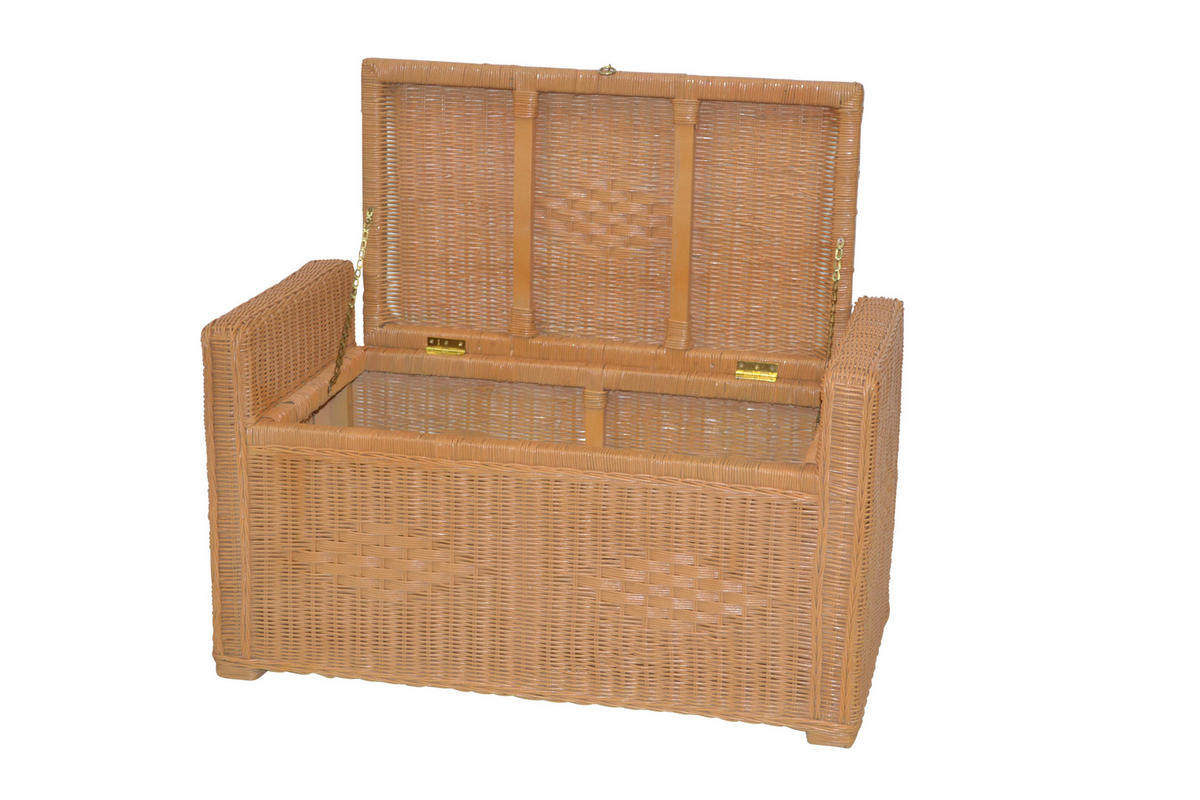 SITZBANK Honig Rattan  - Honig, KONVENTIONELL, Holz (45/90/51cm) - MID.YOU