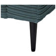 ECKSOFA in Cord Blau  173/276 cm  - Blau/Schwarz, KONVENTIONELL, Textil/Metall (173/276cm) - Carryhome
