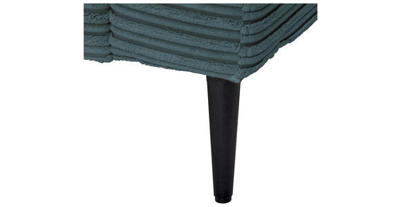 ECKSOFA in Cord Blau  173/276 cm  - Blau/Schwarz, KONVENTIONELL, Textil/Metall (173/276cm) - Carryhome