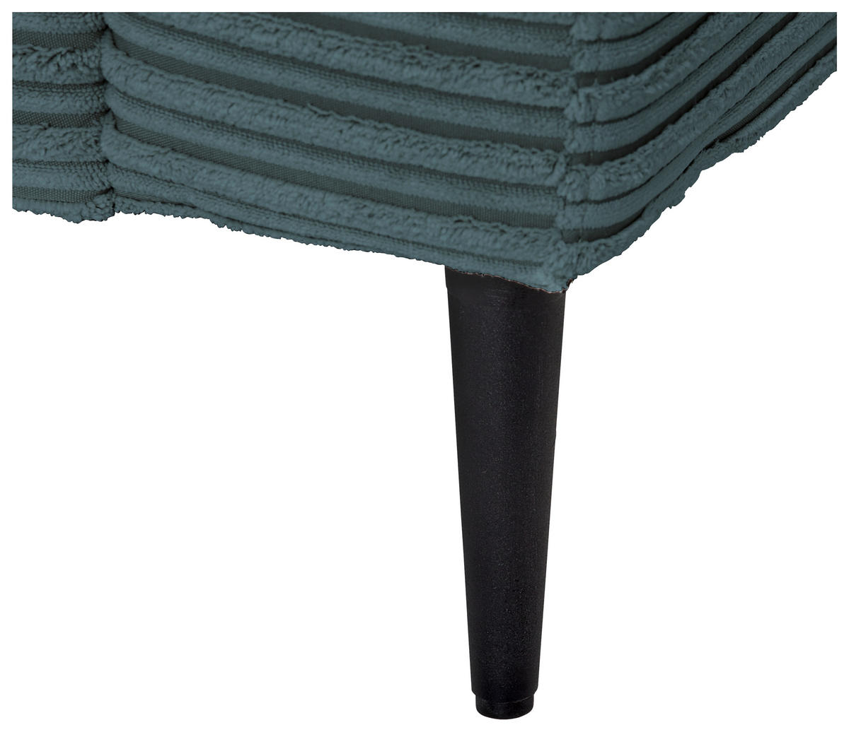 ECKSOFA Blau Cord  - Blau/Schwarz, KONVENTIONELL, Textil/Metall (173/276cm) - Carryhome