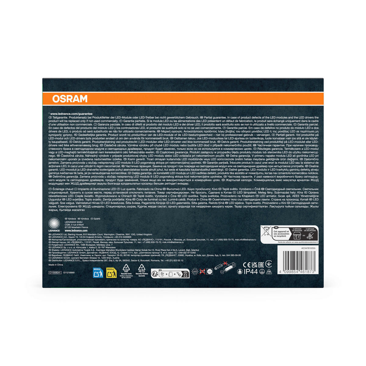 LED-AUßENLEUCHTE 6/24/14,2 cm   - Dunkelgrau, Basics, Kunststoff/Metall (6/24/14,2cm) - Osram