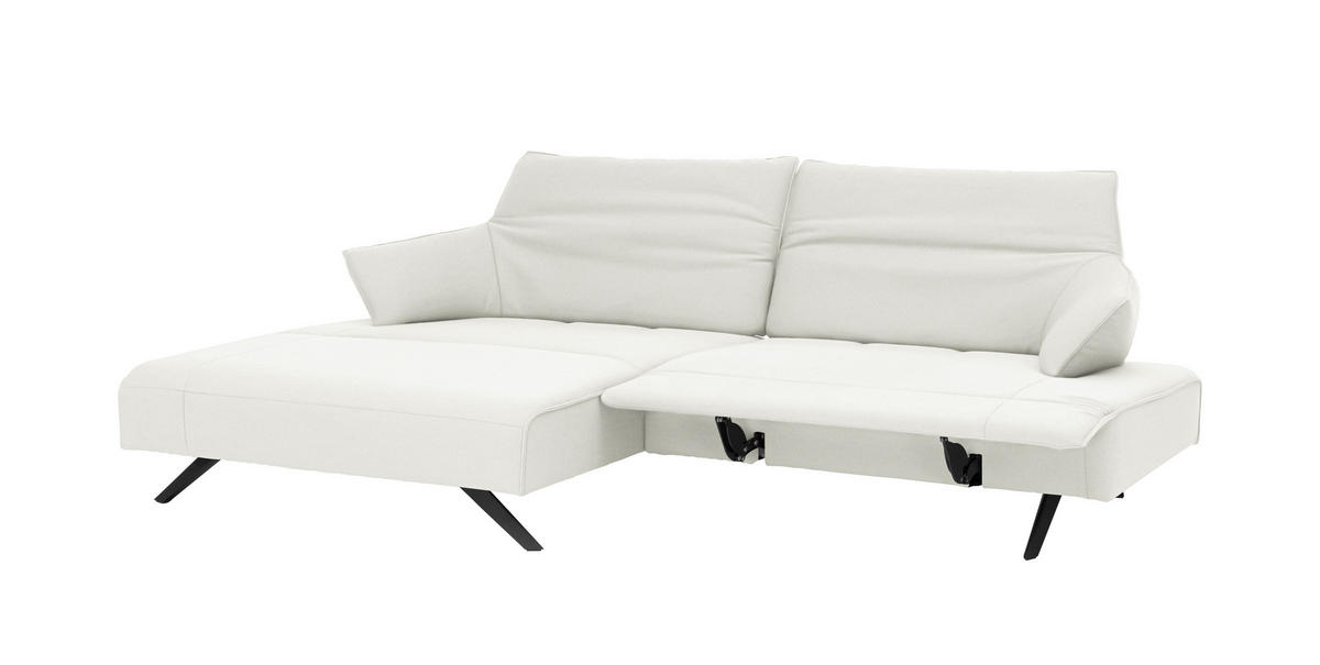 ECKSOFA in Struktur Creme  165/276 cm  - Anthrazit/Creme, Design, Textil/Metall (165/276cm) - Himolla