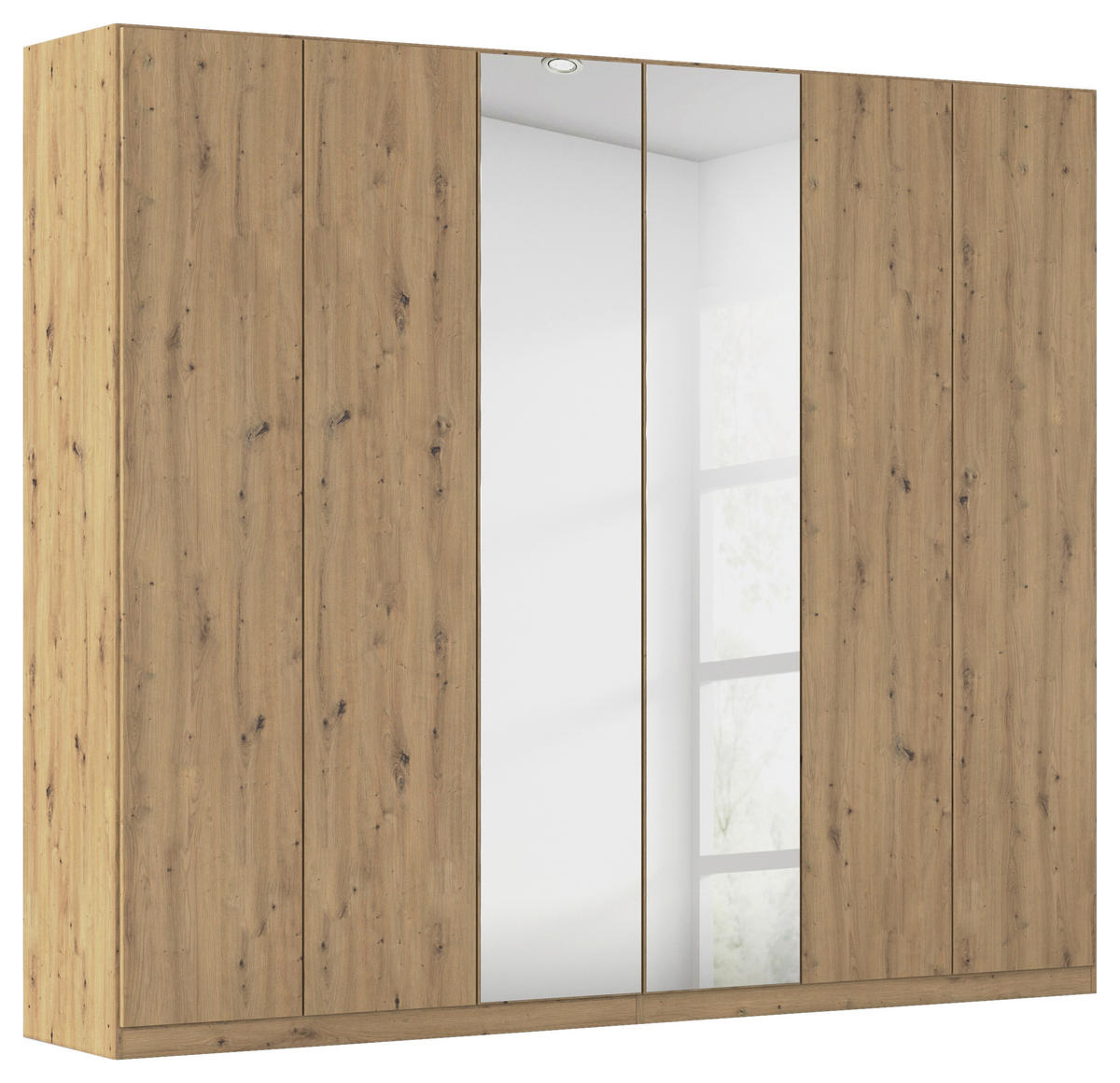 FALTTÜRENSCHRANK 271/229/54 cm 4-türig Eiche Artisan  - Eiche Artisan, Holzwerkstoff (271/229/54cm) - Rauch Möbel