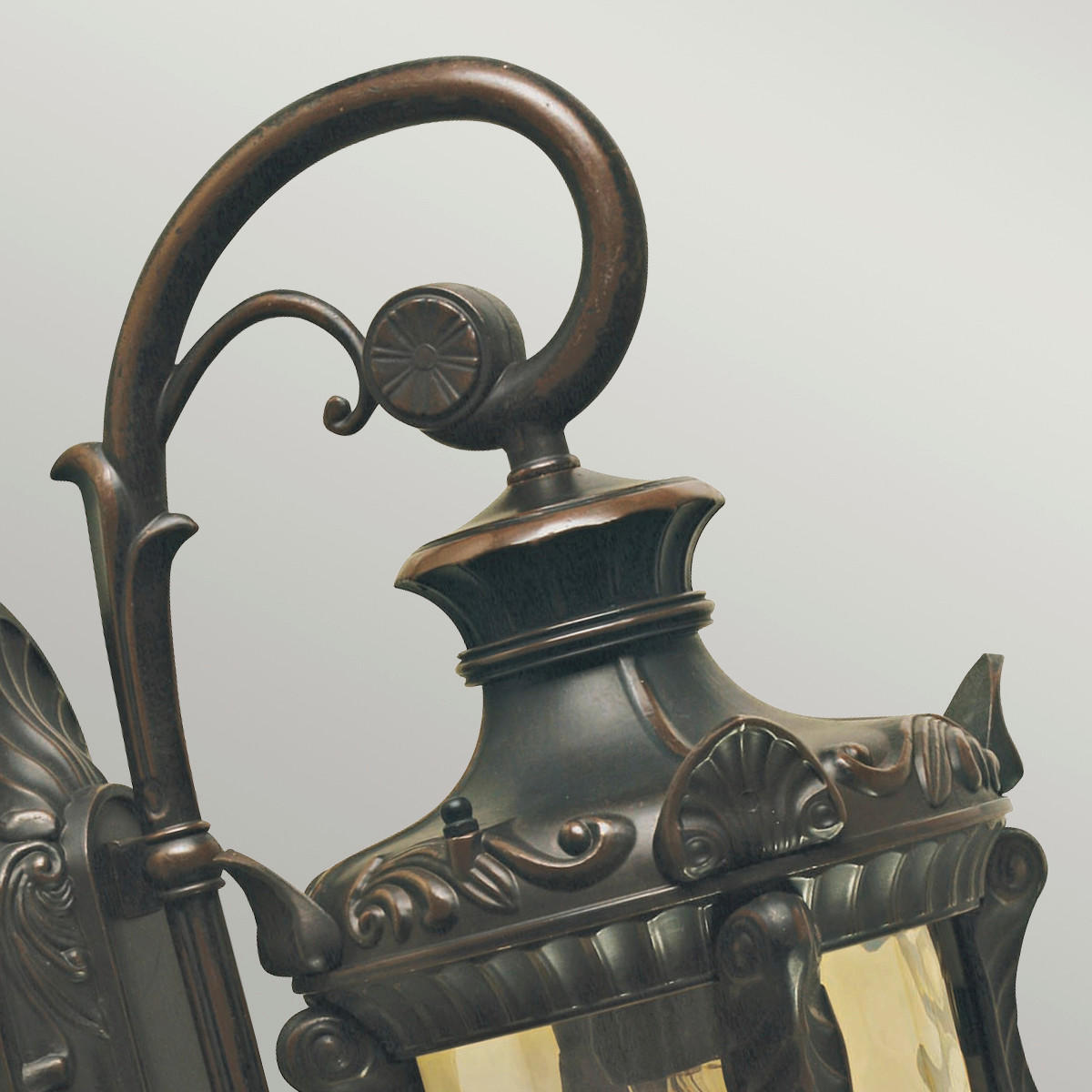 AUSSENWANDLEUCHTE - Bronzefarben, Romantik / Landhaus, Glas/Metall (52/19/26.5cm) - Elstead Lighting