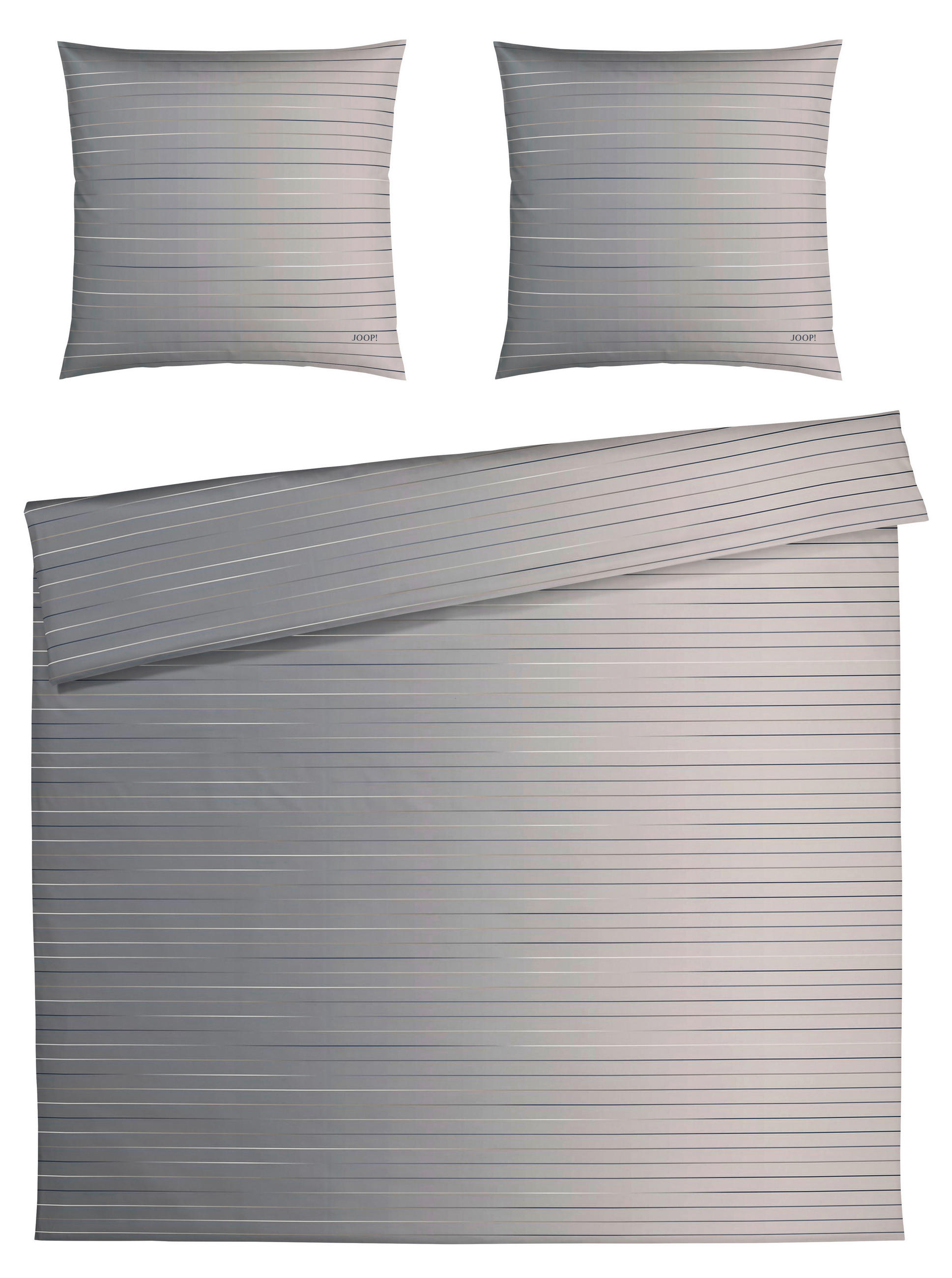 BETTWÄSCHESET 3-teilig Move Makosatin 200/210 cm  - Grau, Basics, Textil (200/210cm) - Joop!