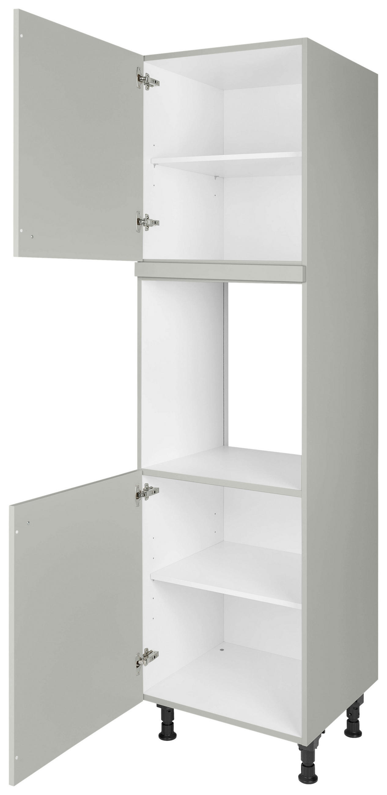GERÄTEUMBAUSCHRANK 60/216,6/58 cm  in Grau  - Schwarz/Grau, MODERN, Holzwerkstoff/Metall (60/216,6/58cm) - Nobilia