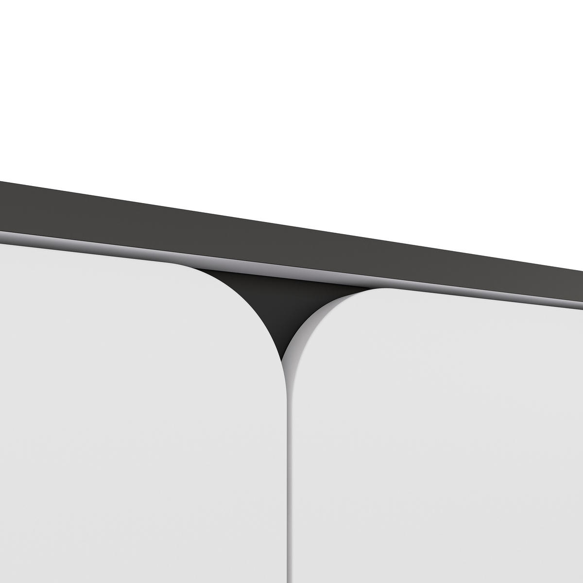 SIDEBOARD  in 136,8/82/35,2 cm  - Schwarz/Weiß, MODERN, Holzwerkstoff/Kunststoff (136,8/82/35,2cm) - Carryhome