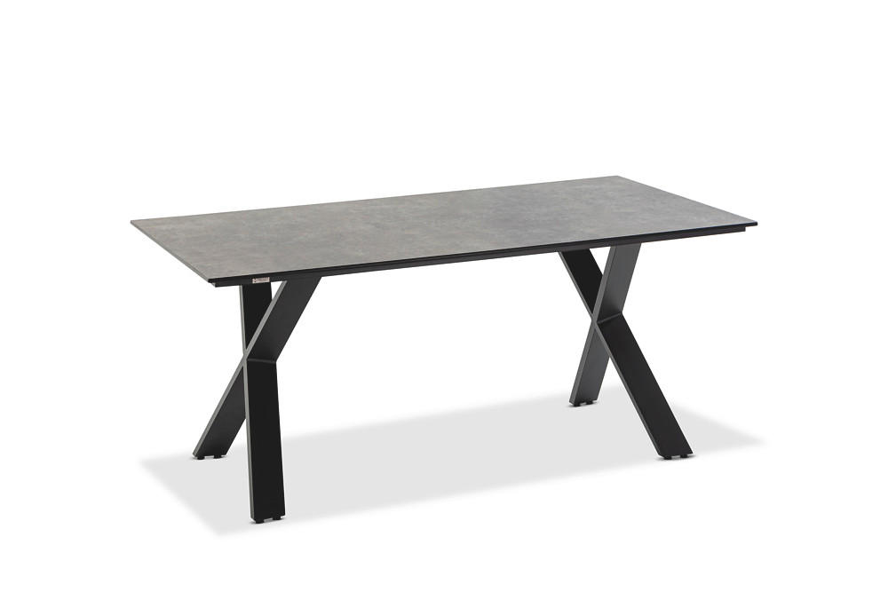GARTENTISCH Kunststoff Anthrazit, Grau rechteckig  - Anthrazit/Grau, Design, Kunststoff/Metall (220/95/76cm)