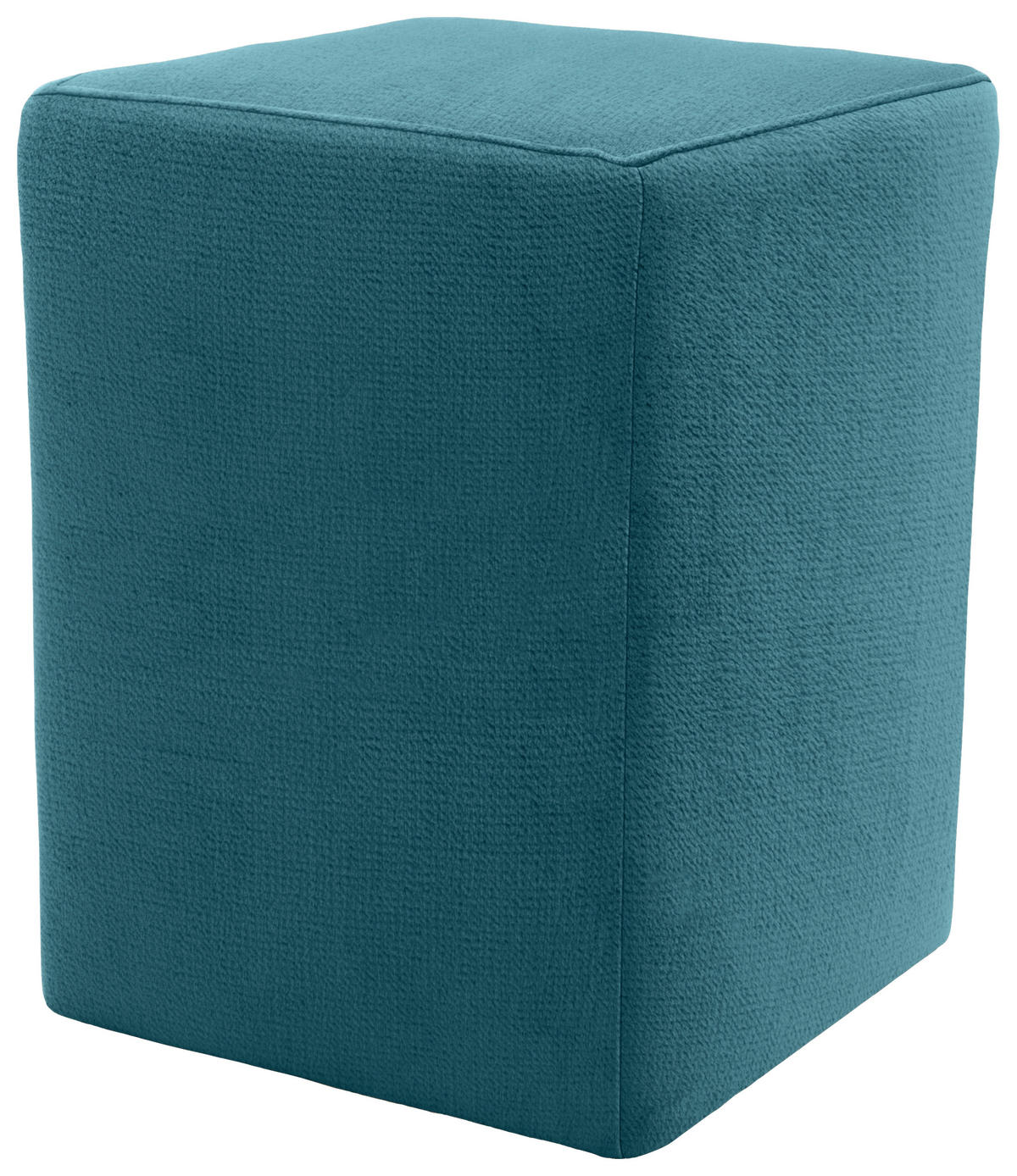 HOCKER Webstoff Petrol  - Silberfarben/Petrol, Design, Kunststoff/Textil (38/47/38cm) - LOOKS by W.Joop