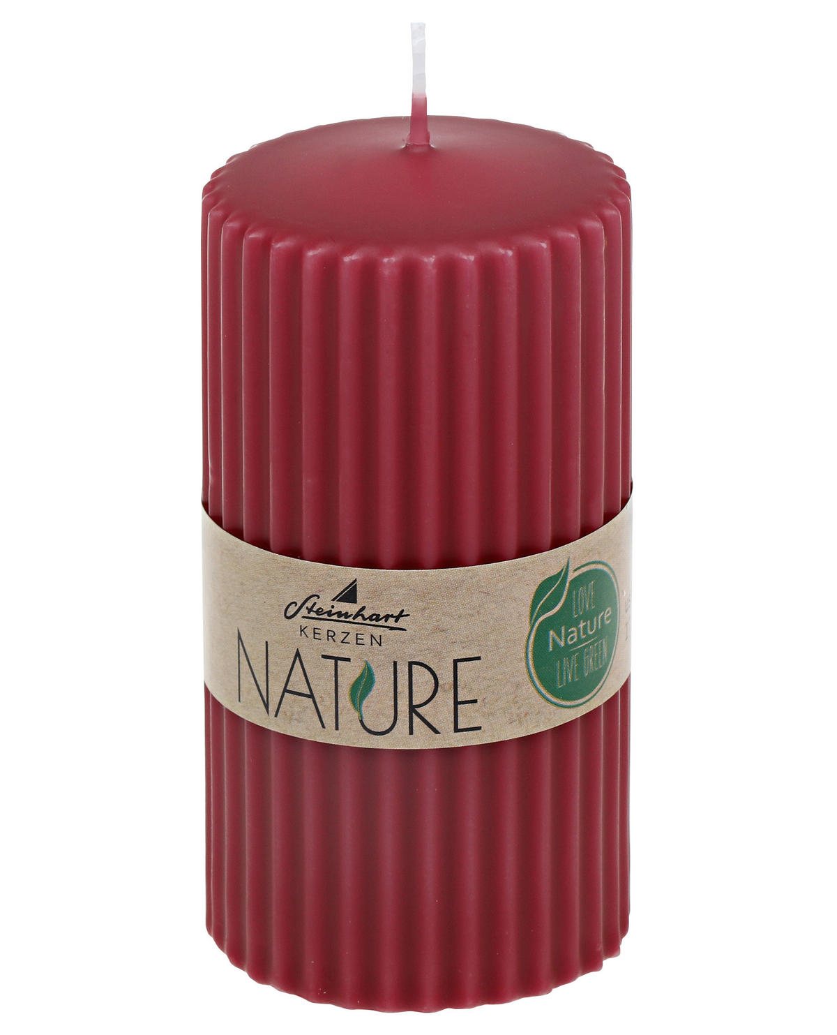 STUMPENKERZE 5,7/11,0 cm  - Rot, Basics, Naturmaterialien (5,7/11,0cm) - Steinhart