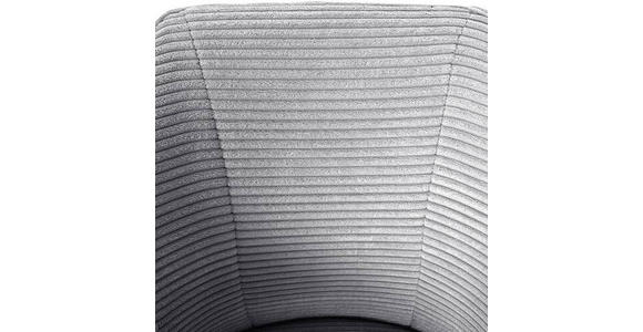 ARMLEHNSTUHL drehbar  Stoffauswahl, Typenauswahl, Sitzfläche 360° drehbar Cord  - Eichefarben/Hellgrau, Design, Holz/Textil (60/83/65cm) - Landscape