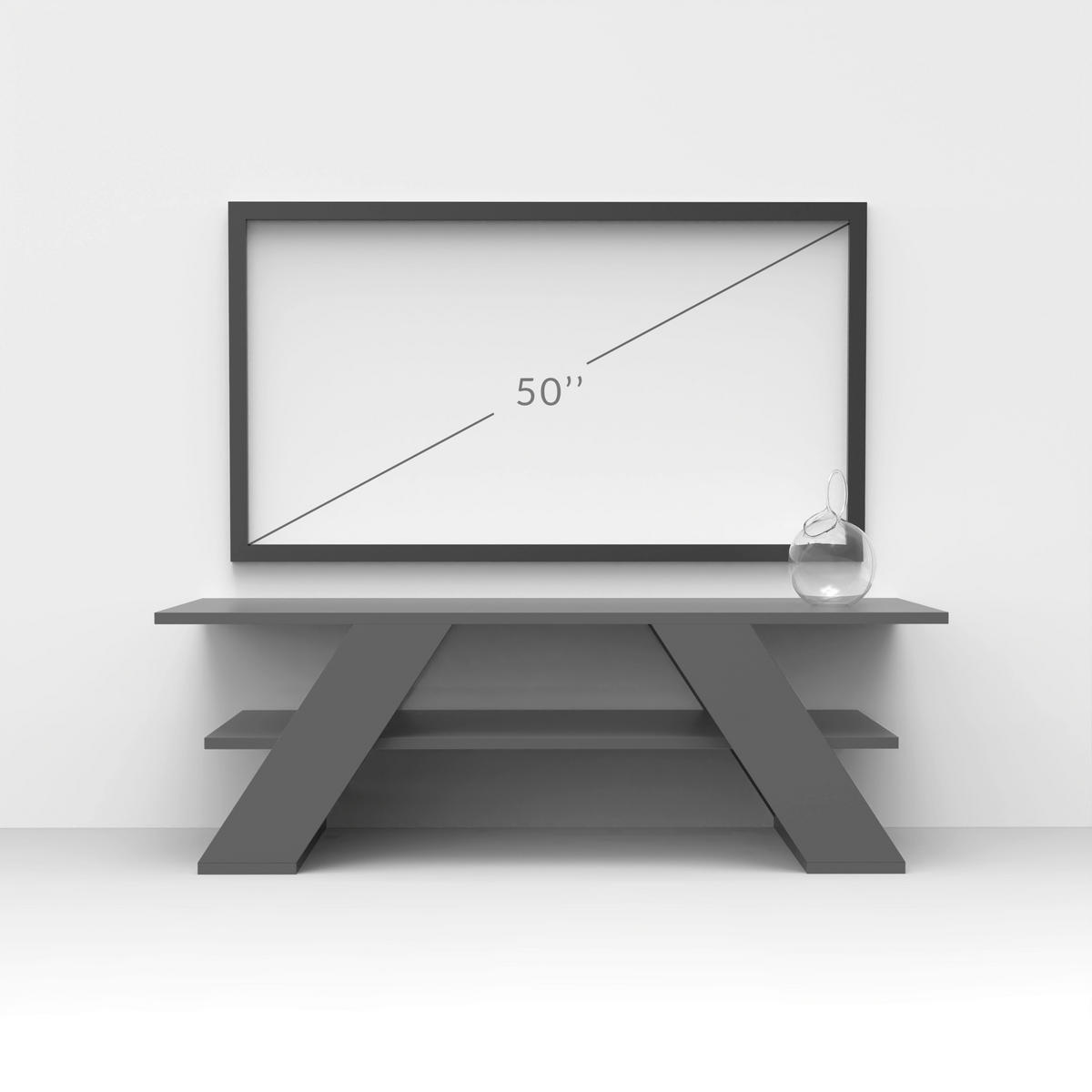 PHONOTISCH - Grauweiss, Design, Holzwerkstoff (120/40/33.5cm) - Livetastic