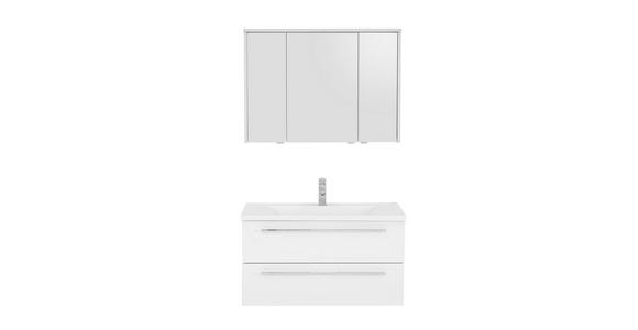 BADEZIMMER in 90 cm - Weiß, KONVENTIONELL, Holzwerkstoff/Stein (90cm) - Dieter Knoll