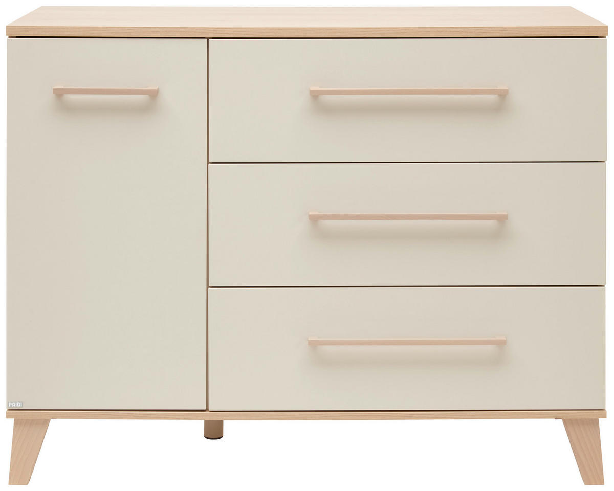 KOMODA ZA PREVIJANJE  MALIO  - boje drva trešnje/bež, Basics, drvni materijal (123,5/94,9/55,6cm) - Paidi
