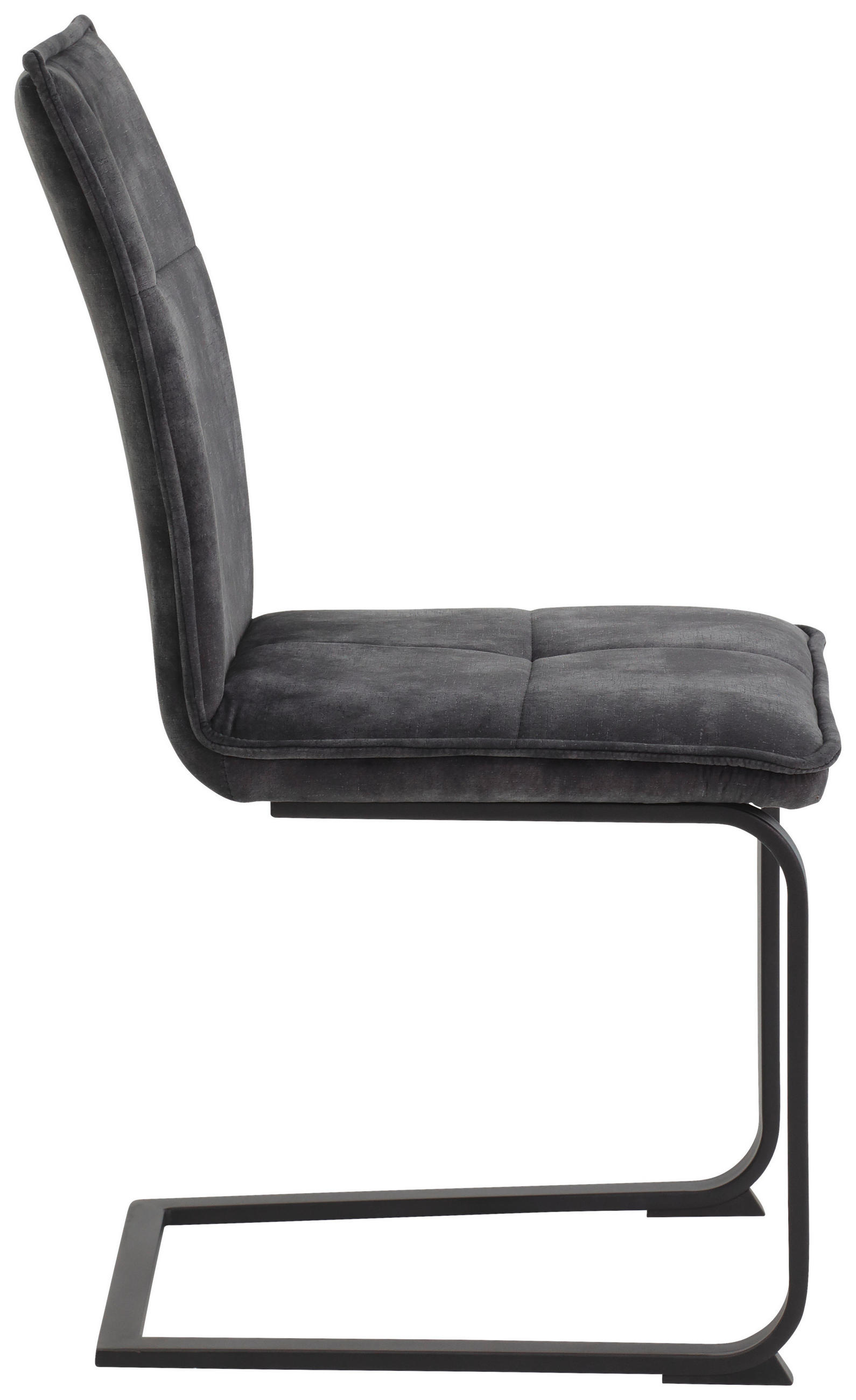 Thumbnail - Carryhome Schwingstuhl, Anthrazit, Textil, Kufe, 46x93x59 cm, Esszimmer, Stühle, Esszimmerstühle, Schwingstühle