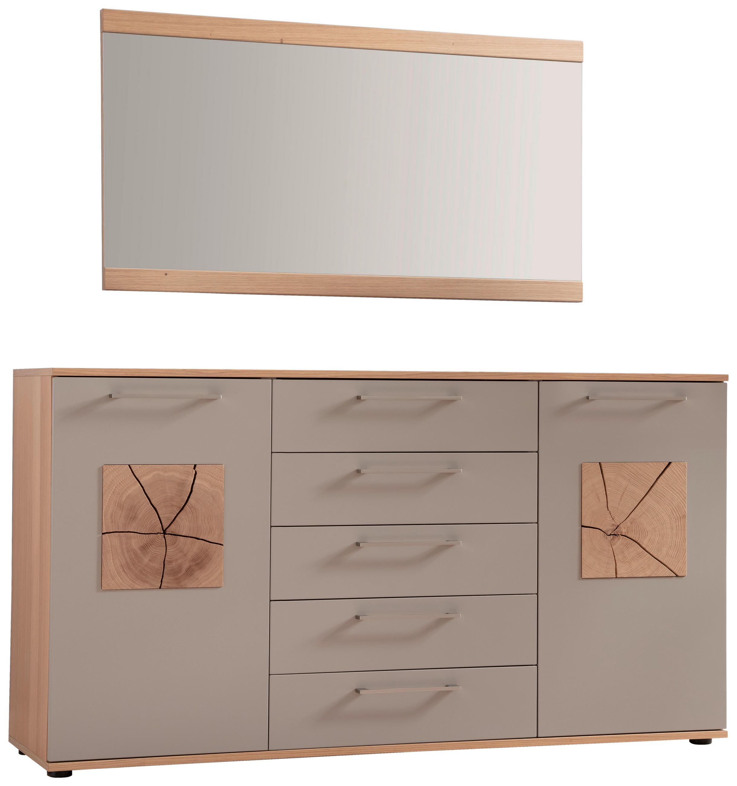 KOMMODE in 151/82,2/46 cm - Taupe/Eichefarben, Design, Holz/Holzwerkstoff (151/82,2/46cm) - Schöner Wohnen