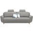 SCHLAFSOFA in Textil Grau - Blau/Naturfarben, Design, Holz/Textil (240/102/90cm) - Novel SCHLAFSOFA in Textil Grau - Blau/Naturfarben, Design, Holz/Textil (240/102/90cm) - Novel