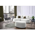 ECKSOFA in Bouclé Sandfarben  166/235 cm  - Sandfarben/Schwarz, MODERN, Kunststoff/Textil (166/235cm) - Hom`in
