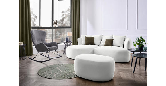 ECKSOFA in Bouclé Sandfarben  166/235 cm  - Sandfarben/Schwarz, MODERN, Kunststoff/Textil (166/235cm) - Hom`in