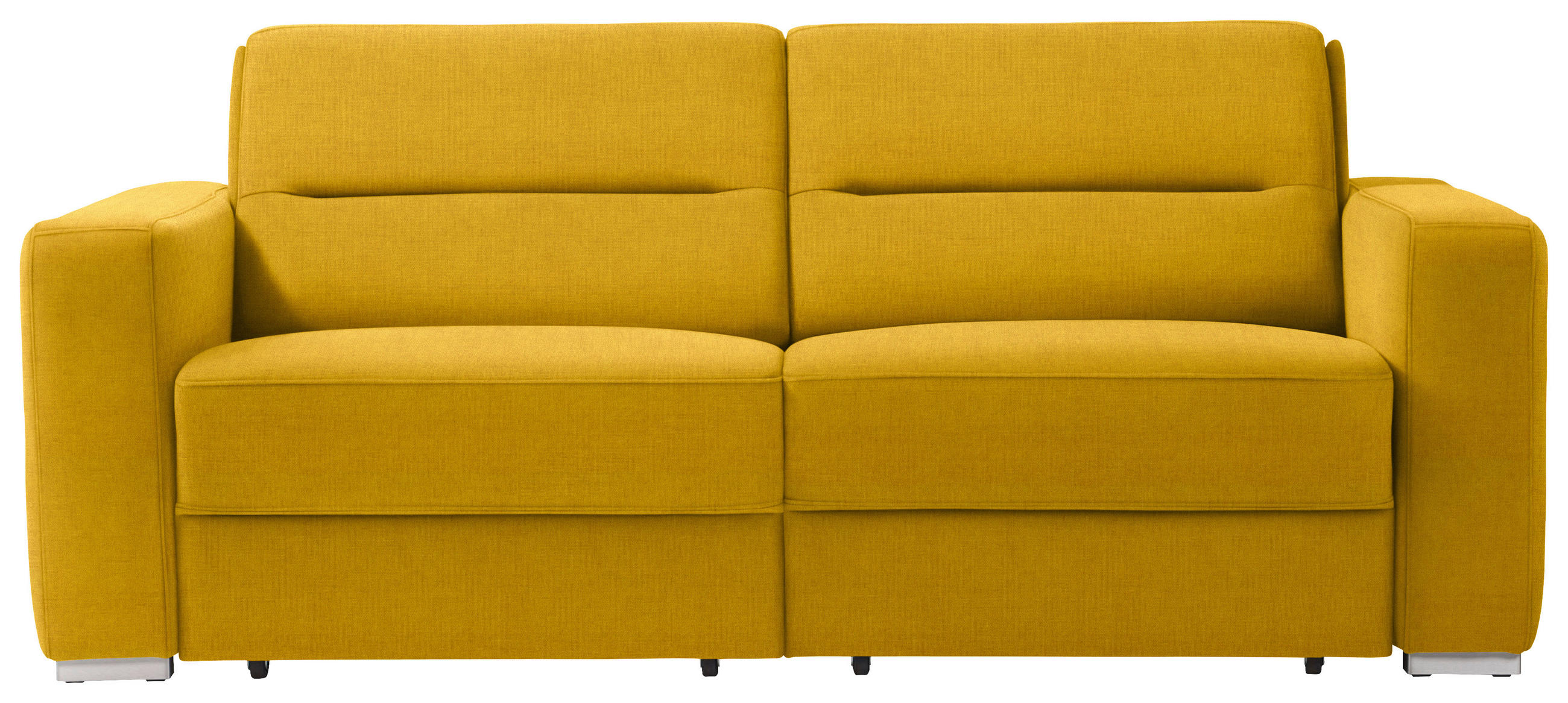 SCHLAFSOFA in Textil Gelb  - Gelb, Konventionell, Textil/Metall (202/86/92cm) - Sedda