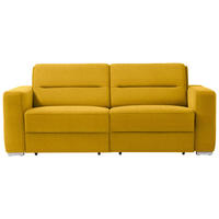 SCHLAFSOFA in Textil Gelb  - Gelb, Konventionell, Textil/Metall (202/86/92cm) - Sedda