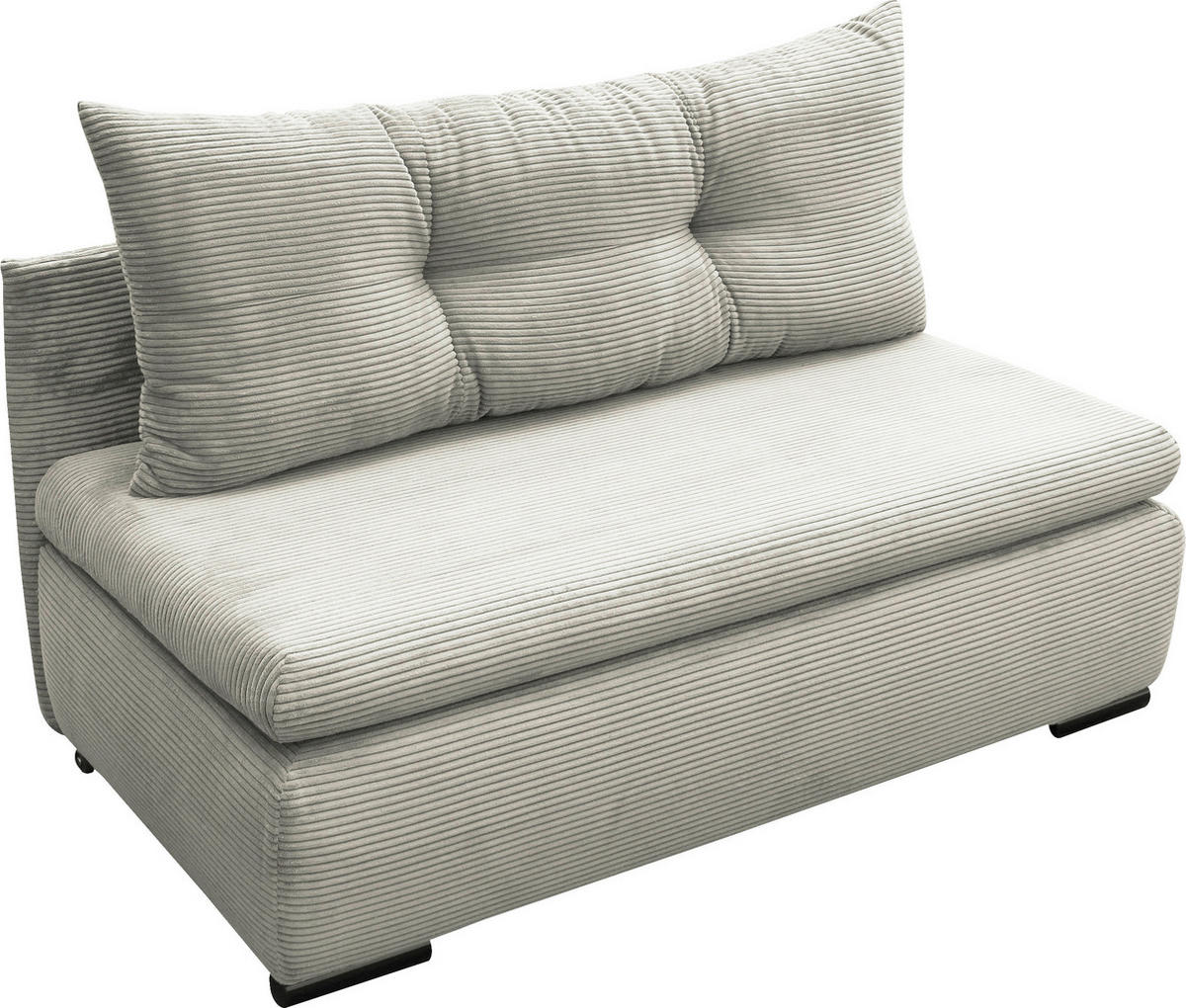 SCHLAFSOFA  mit Liegefunktion Cord Weiß  - Schwarz/Weiß, Design, Kunststoff/Textil (154/93/85cm) - MID.YOU