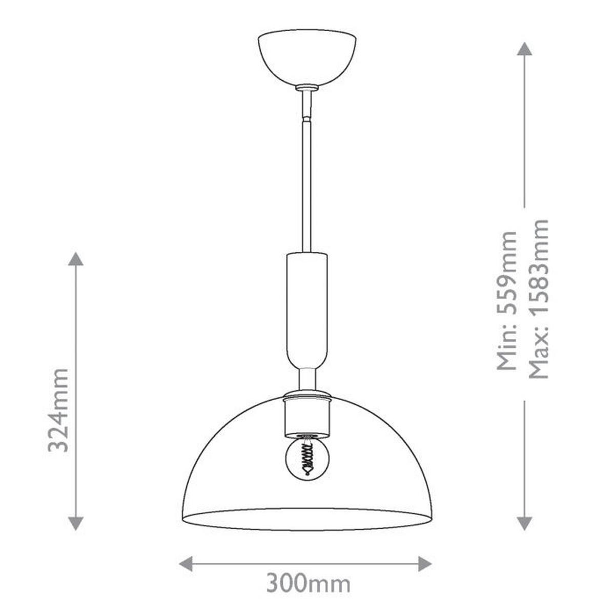 HÄNGELEUCHTE Alora Mood 32,4/30,5 cm  - Goldfarben, KONVENTIONELL, Glas/Metall (32,4/30,5cm) - Elstead Lighting