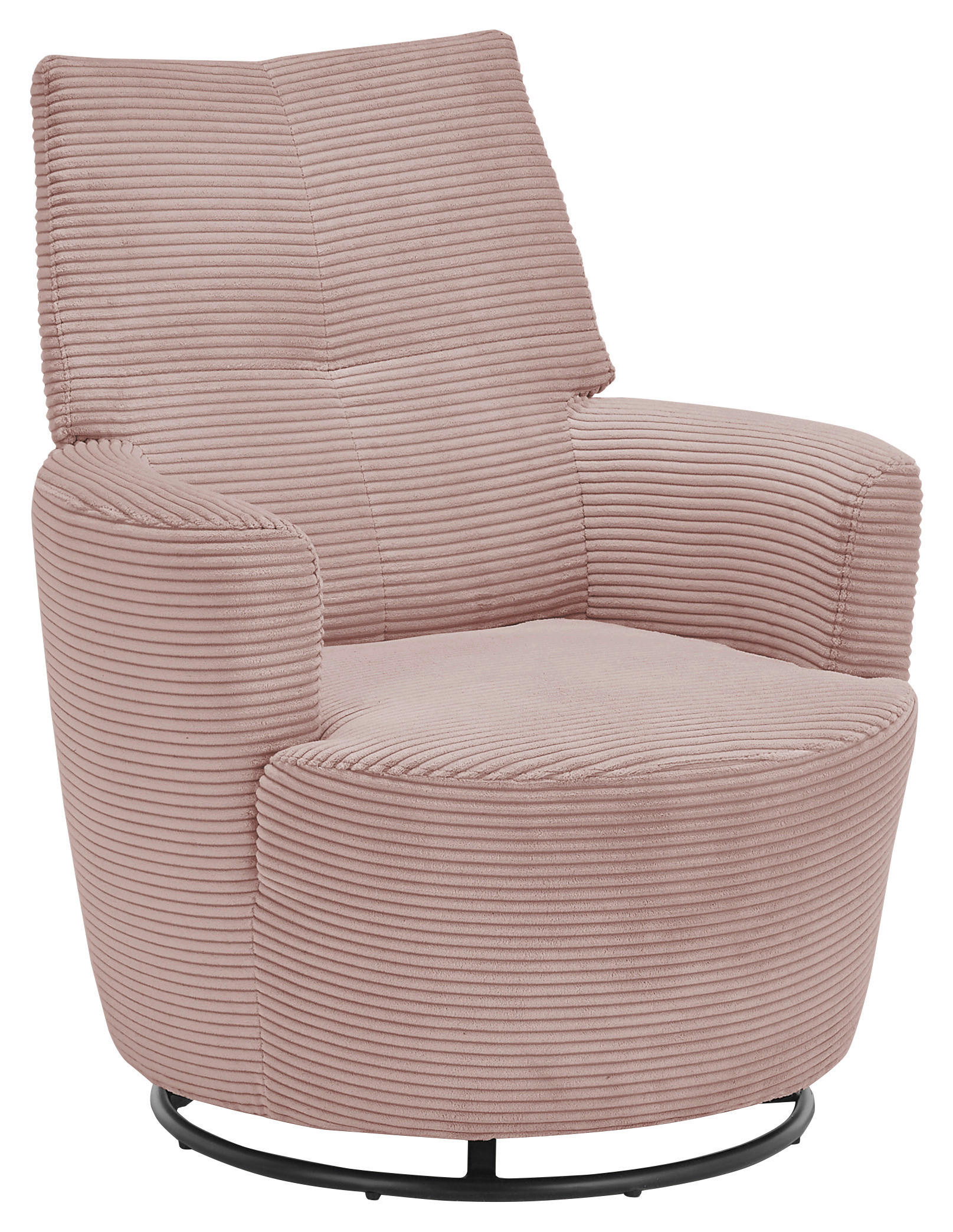 SESSEL Cord Rosa    - Schwarz/Rosa, Design, Textil/Metall (80/96/88cm) - SetOne by Musterring