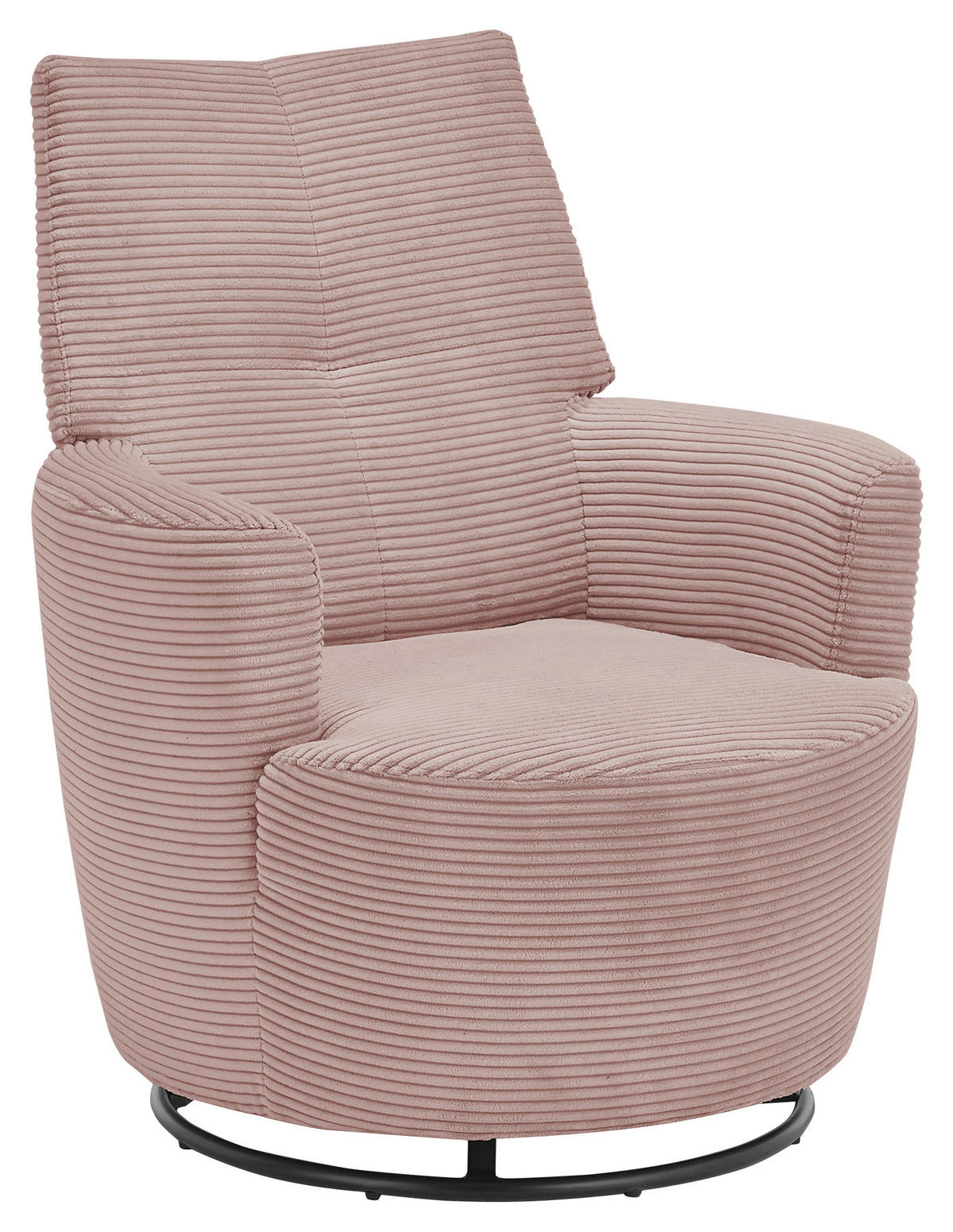 SESSEL Cord Rosa    - Schwarz/Rosa, Design, Textil/Metall (80/96/88cm) - SetOne by Musterring