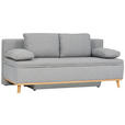 SCHLAFSOFA in Flachgewebe Blau, Braun  - Blau/Naturfarben, KONVENTIONELL, Holz/Textil (203/95/96cm) - Venda