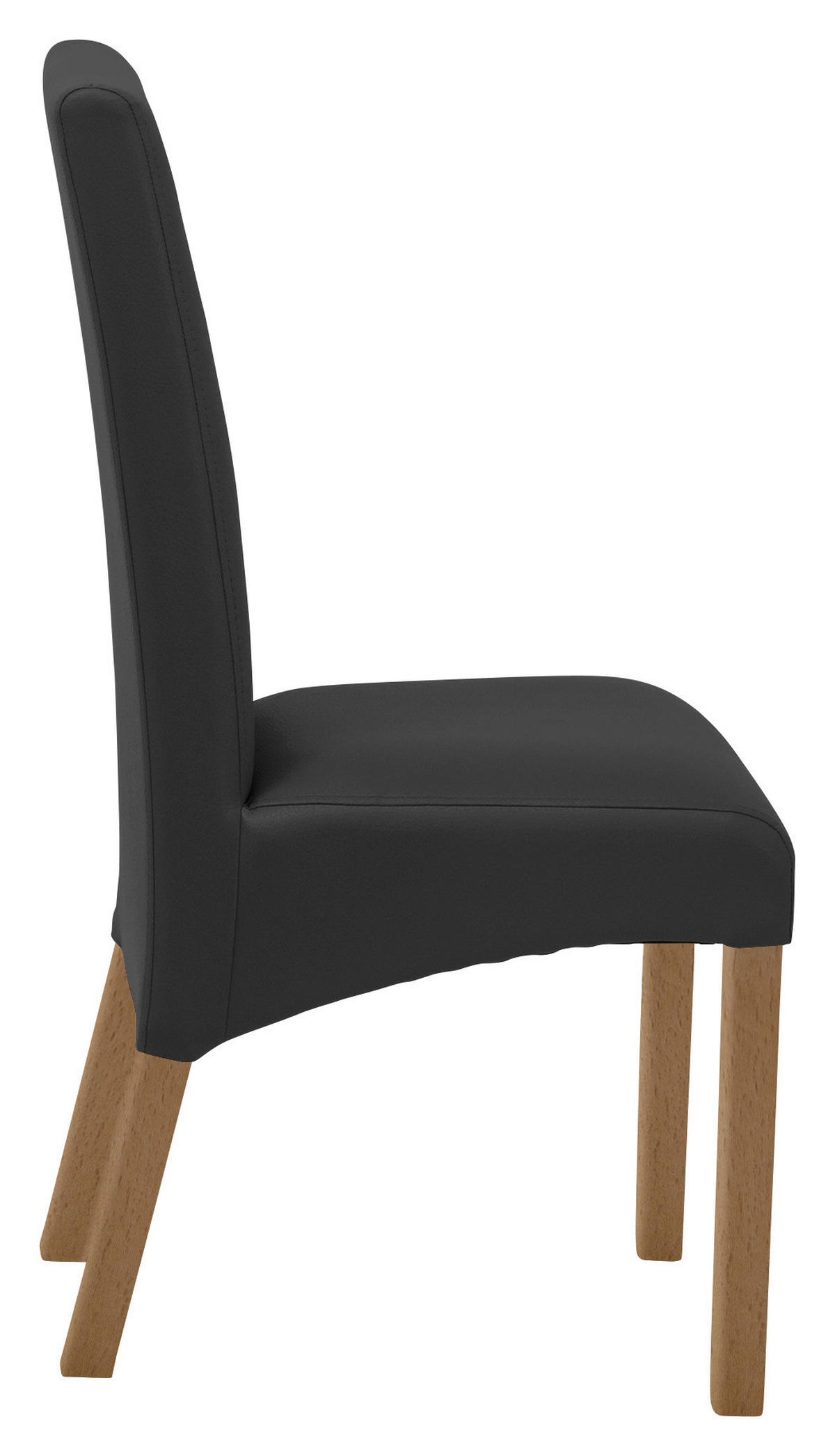 STUHL  in Lederlook  - Anthrazit/Buchefarben, Konventionell, Holz/Textil (47/102/57cm) - Carryhome