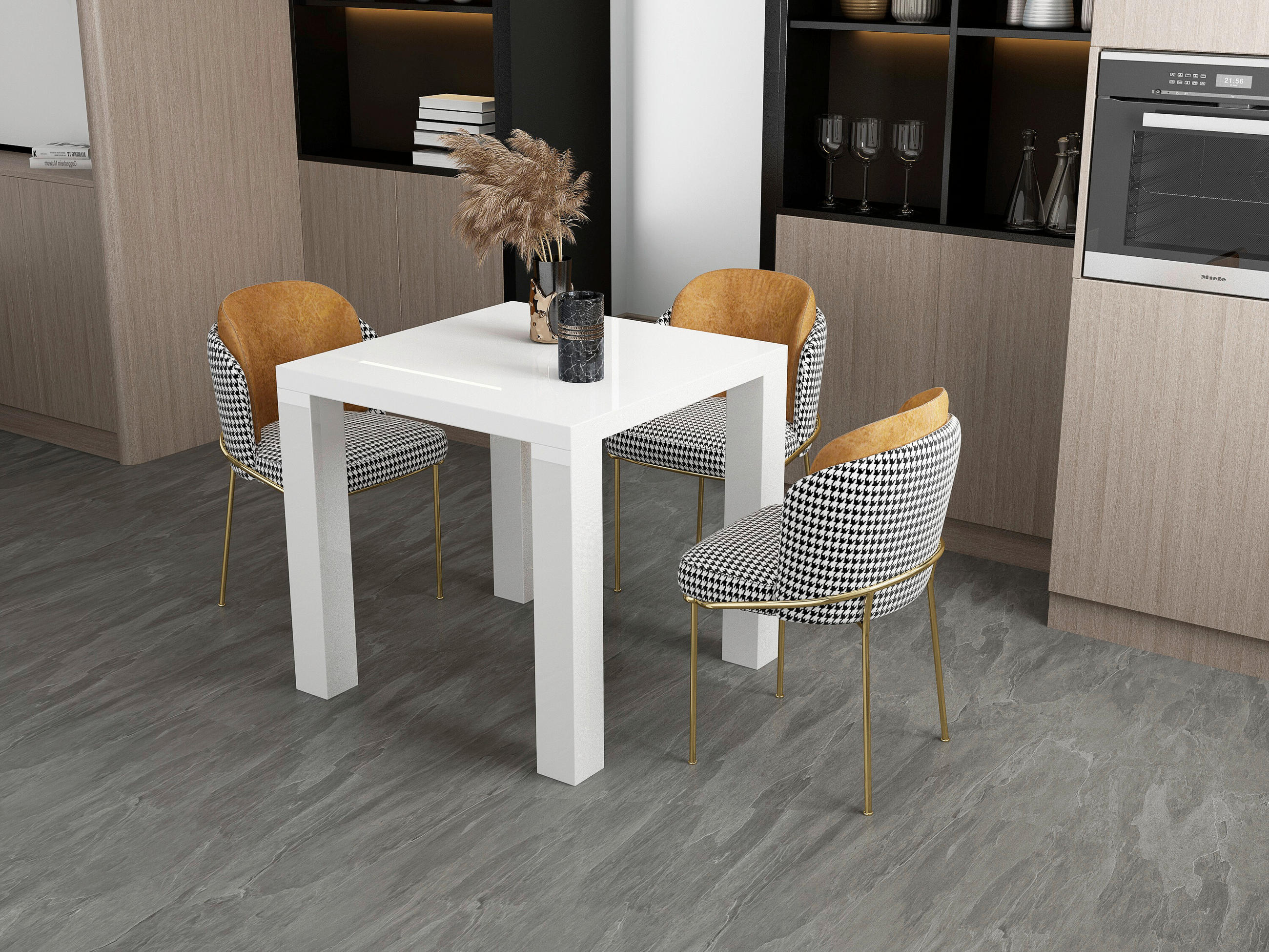 ESSTISCH in Holzwerkstoff 80/80/76 cm  - Weiß Hochglanz, MODERN, Holzwerkstoff (80/80/76cm) - Livetastic