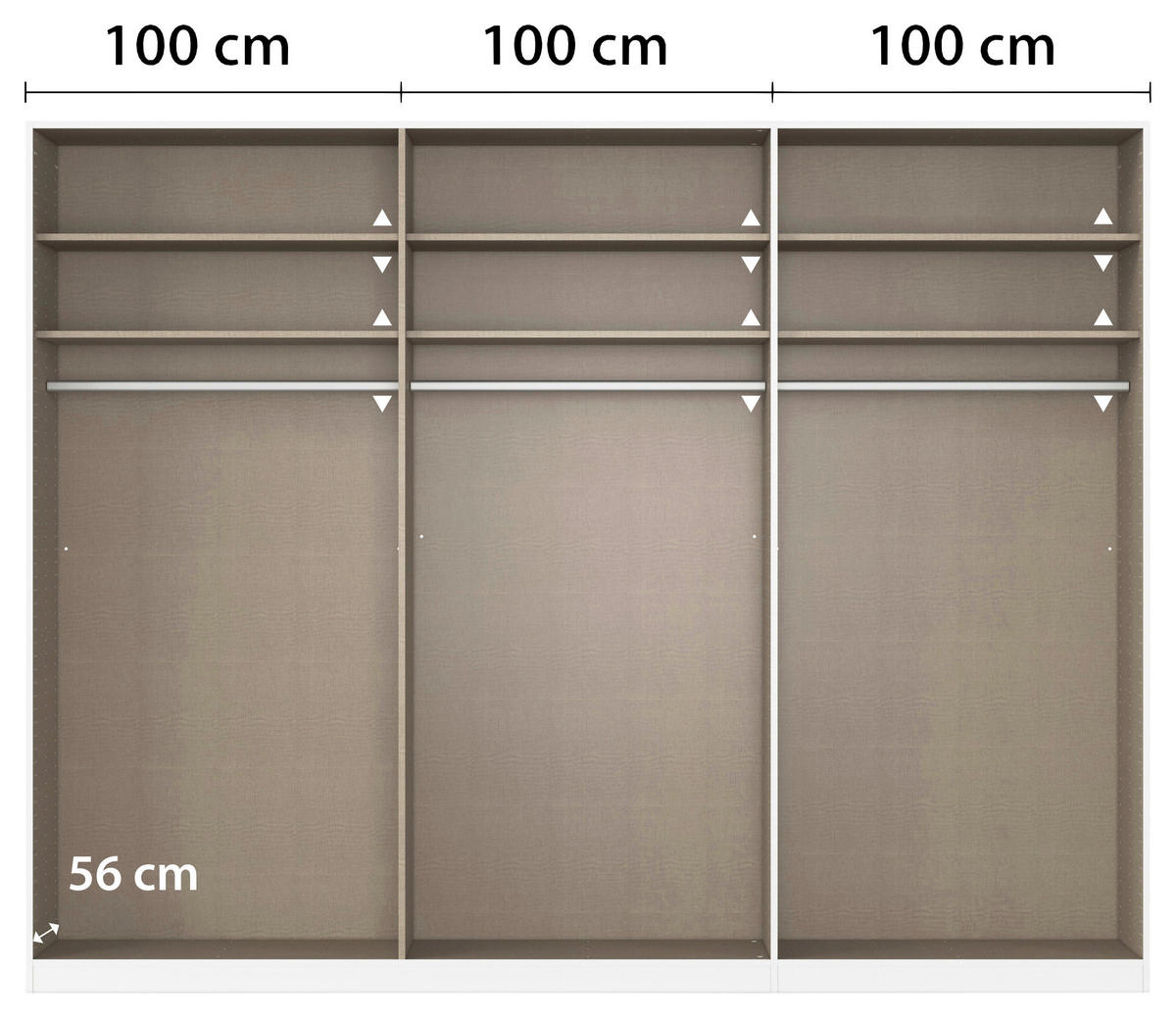 SCHWEBETÜRENSCHRANK 301/223/68 cm 3-türig Weiß, Schwarz  - Schwarz/Weiß, KONVENTIONELL, Glas/Holzwerkstoff (301/223/68cm) - Novel
