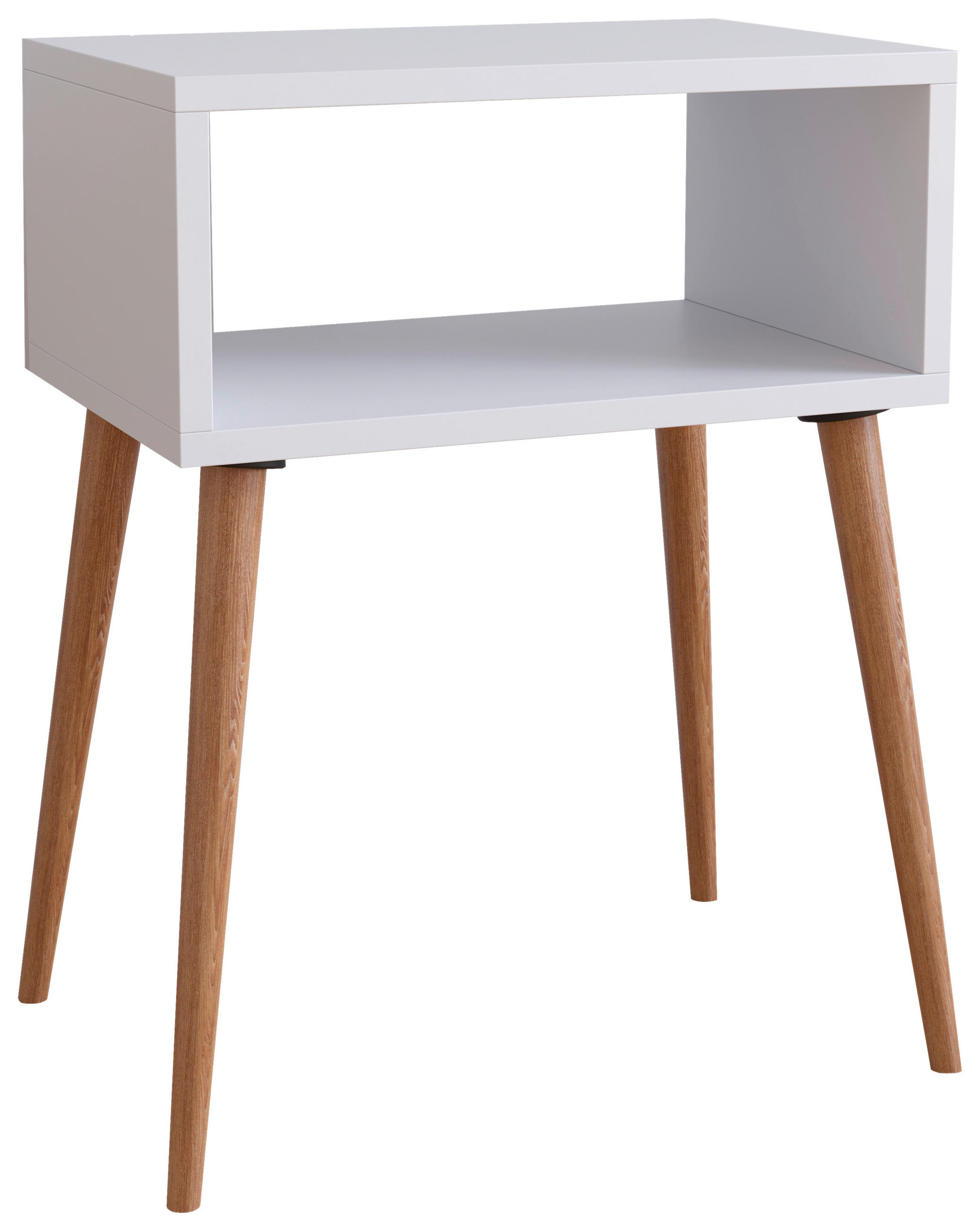NATTDUKSBORD 44,5/60/30 cm, vit, honungsek,  - honungsek/vit, Modern, trämaterial (44,5/60/30cm) - Livetastic