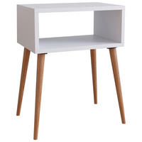 NACHTTISCH 44,5/60/30 cm, Weiss, Honigeiche,  - Honigeiche/Weiss, Modern, Holzwerkstoff (44,5/60/30cm) - Livetastic