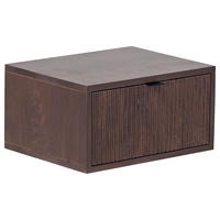 NOČNA OMARICA, trd les mangov les barva oreha  - barva oreha/črna, Moderno, kovina/les (40/20/30cm) - MID.YOU