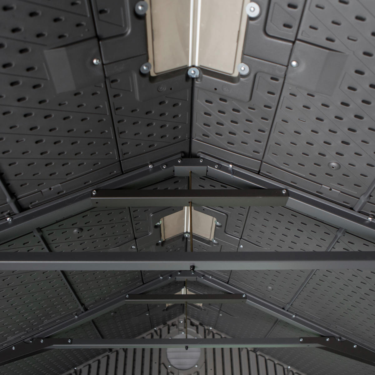 GERÄTEHAUS 244/244/305 cm  - Grau, Basics, Kunststoff (244/244/305cm) - Ambia Garden