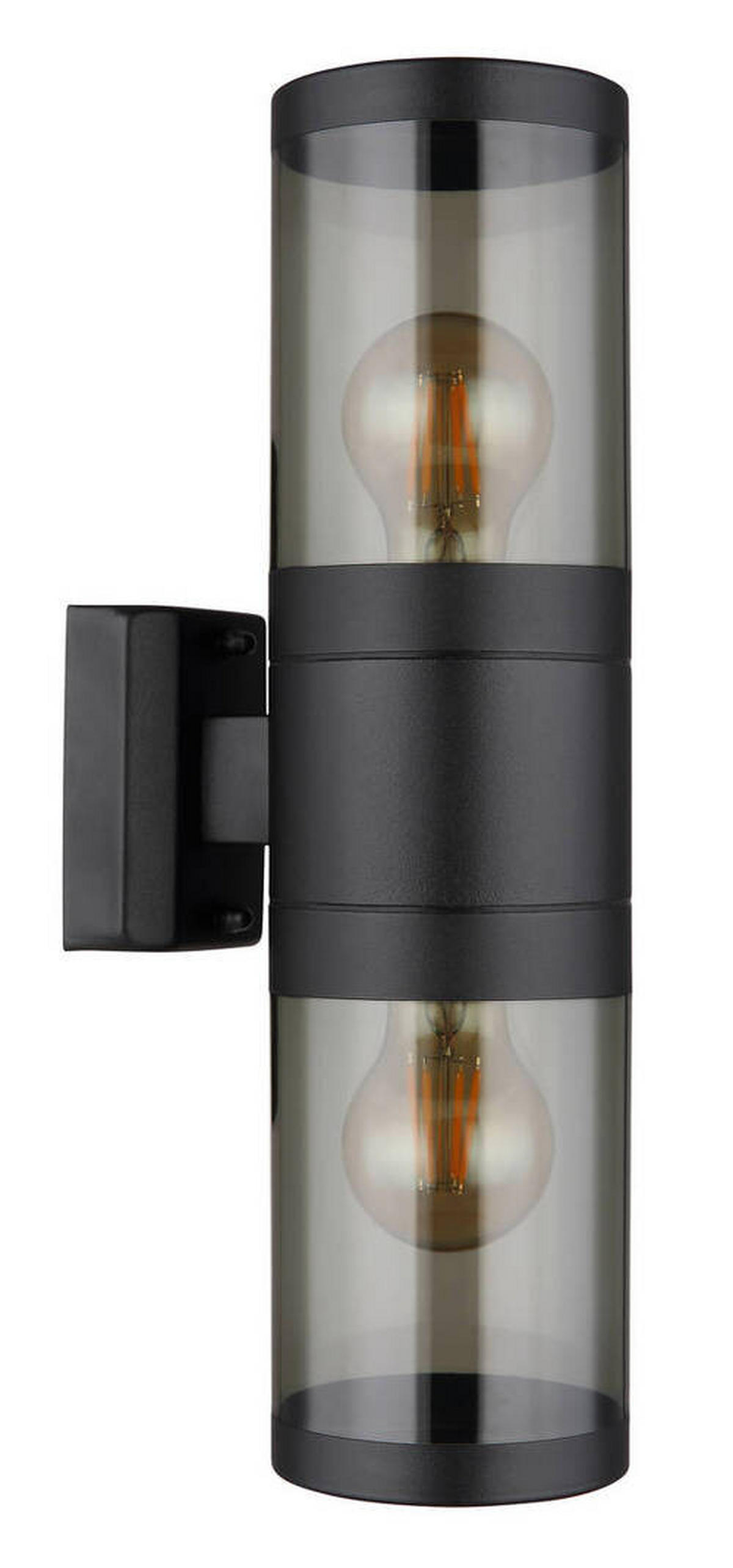 VÄGGLAMPA FÖR UTOMHUS - svart, Basics, metall/plast (10,2/15,5/38cm) - Globo
