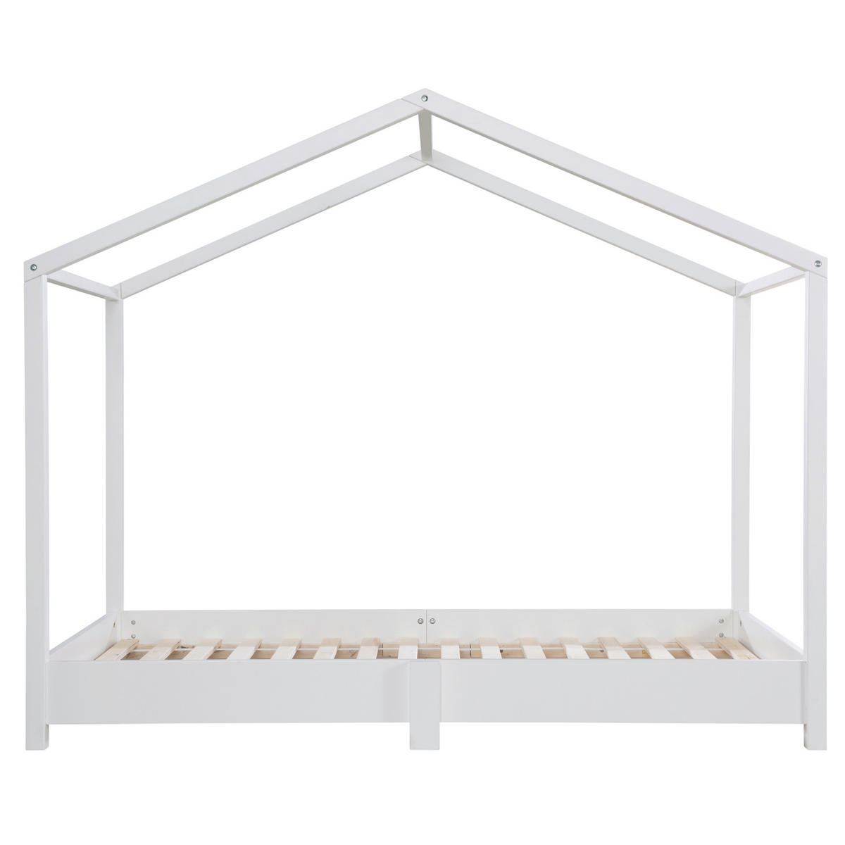 BODENBETT. - Weiss, Basics, Holzwerkstoff (76,5/121/146cm) - Roba
